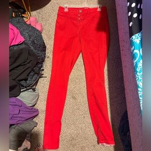 Vibrant Red Skinny Jeans